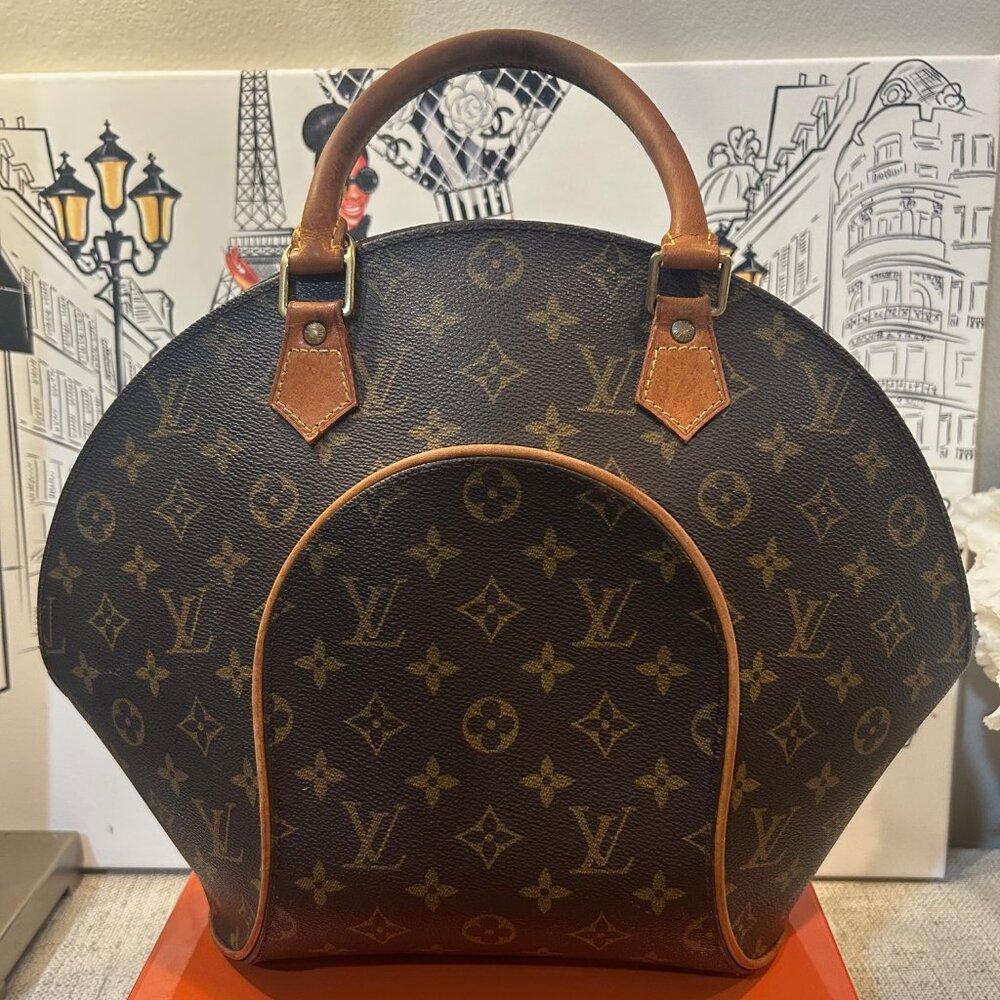 Louis Vuitton Ellipse MM Monogram "Bowling" Bag Canvas & Leather - Picture 1 of 16